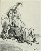 An illustration from Europas Fürsten im Sittenspiegel der Karikatur, mit 468 Textillustrationen und 72 farbigen Kunstblättern nach seltenen und amüsanten Karikaturen, aus allen Ländern und Zeitepochen (1908)
