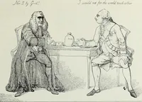 An illustration from Europas Fürsten im Sittenspiegel der Karikatur, mit 468 Textillustrationen und 72 farbigen Kunstblättern nach seltenen und amüsanten Karikaturen, aus allen Ländern und Zeitepochen (1908)