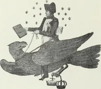 An illustration from Europas Fürsten im Sittenspiegel der Karikatur, mit 468 Textillustrationen und 72 farbigen Kunstblättern nach seltenen und amüsanten Karikaturen, aus allen Ländern und Zeitepochen (1908)