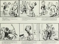 An illustration from Europas Fürsten im Sittenspiegel der Karikatur, mit 468 Textillustrationen und 72 farbigen Kunstblättern nach seltenen und amüsanten Karikaturen, aus allen Ländern und Zeitepochen (1908)