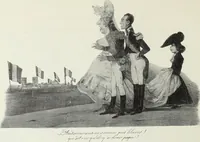 An illustration from Europas Fürsten im Sittenspiegel der Karikatur, mit 468 Textillustrationen und 72 farbigen Kunstblättern nach seltenen und amüsanten Karikaturen, aus allen Ländern und Zeitepochen (1908)