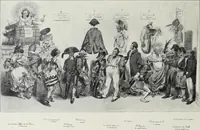 An illustration from Europas Fürsten im Sittenspiegel der Karikatur, mit 468 Textillustrationen und 72 farbigen Kunstblättern nach seltenen und amüsanten Karikaturen, aus allen Ländern und Zeitepochen (1908)