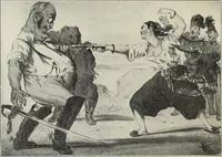 An illustration from Europas Fürsten im Sittenspiegel der Karikatur, mit 468 Textillustrationen und 72 farbigen Kunstblättern nach seltenen und amüsanten Karikaturen, aus allen Ländern und Zeitepochen (1908)