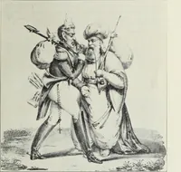 An illustration from Europas Fürsten im Sittenspiegel der Karikatur, mit 468 Textillustrationen und 72 farbigen Kunstblättern nach seltenen und amüsanten Karikaturen, aus allen Ländern und Zeitepochen (1908)