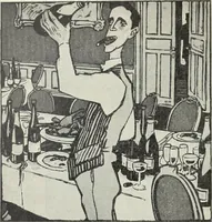 An illustration from Europas Fürsten im Sittenspiegel der Karikatur, mit 468 Textillustrationen und 72 farbigen Kunstblättern nach seltenen und amüsanten Karikaturen, aus allen Ländern und Zeitepochen (1908)