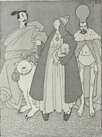 An illustration from Europas Fürsten im Sittenspiegel der Karikatur, mit 468 Textillustrationen und 72 farbigen Kunstblättern nach seltenen und amüsanten Karikaturen, aus allen Ländern und Zeitepochen (1908)