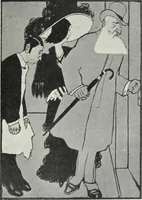 An illustration from Europas Fürsten im Sittenspiegel der Karikatur, mit 468 Textillustrationen und 72 farbigen Kunstblättern nach seltenen und amüsanten Karikaturen, aus allen Ländern und Zeitepochen (1908)