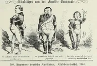 An illustration from Europas Fürsten im Sittenspiegel der Karikatur, mit 468 Textillustrationen und 72 farbigen Kunstblättern nach seltenen und amüsanten Karikaturen, aus allen Ländern und Zeitepochen (1908)