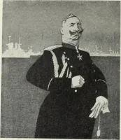 An illustration from Europas Fürsten im Sittenspiegel der Karikatur, mit 468 Textillustrationen und 72 farbigen Kunstblättern nach seltenen und amüsanten Karikaturen, aus allen Ländern und Zeitepochen (1908)