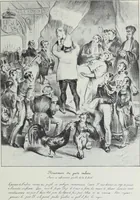 An illustration from Europas Fürsten im Sittenspiegel der Karikatur, mit 468 Textillustrationen und 72 farbigen Kunstblättern nach seltenen und amüsanten Karikaturen, aus allen Ländern und Zeitepochen (1908)