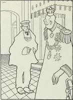 An illustration from Europas Fürsten im Sittenspiegel der Karikatur, mit 468 Textillustrationen und 72 farbigen Kunstblättern nach seltenen und amüsanten Karikaturen, aus allen Ländern und Zeitepochen (1908)