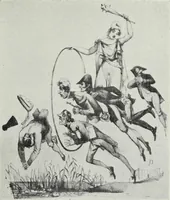 An illustration from Europas Fürsten im Sittenspiegel der Karikatur, mit 468 Textillustrationen und 72 farbigen Kunstblättern nach seltenen und amüsanten Karikaturen, aus allen Ländern und Zeitepochen (1908)