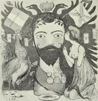 An illustration from Europas Fürsten im Sittenspiegel der Karikatur, mit 468 Textillustrationen und 72 farbigen Kunstblättern nach seltenen und amüsanten Karikaturen, aus allen Ländern und Zeitepochen (1908)