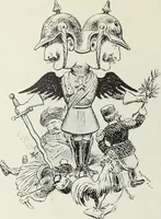 An illustration from Europas Fürsten im Sittenspiegel der Karikatur, mit 468 Textillustrationen und 72 farbigen Kunstblättern nach seltenen und amüsanten Karikaturen, aus allen Ländern und Zeitepochen (1908)