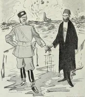 An illustration from Europas Fürsten im Sittenspiegel der Karikatur, mit 468 Textillustrationen und 72 farbigen Kunstblättern nach seltenen und amüsanten Karikaturen, aus allen Ländern und Zeitepochen (1908)