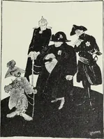 An illustration from Europas Fürsten im Sittenspiegel der Karikatur, mit 468 Textillustrationen und 72 farbigen Kunstblättern nach seltenen und amüsanten Karikaturen, aus allen Ländern und Zeitepochen (1908)