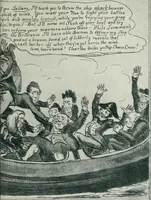 An illustration from Europas Fürsten im Sittenspiegel der Karikatur, mit 468 Textillustrationen und 72 farbigen Kunstblättern nach seltenen und amüsanten Karikaturen, aus allen Ländern und Zeitepochen (1908)