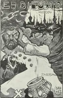 An illustration from Europas Fürsten im Sittenspiegel der Karikatur, mit 468 Textillustrationen und 72 farbigen Kunstblättern nach seltenen und amüsanten Karikaturen, aus allen Ländern und Zeitepochen (1908)
