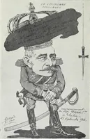 An illustration from Europas Fürsten im Sittenspiegel der Karikatur, mit 468 Textillustrationen und 72 farbigen Kunstblättern nach seltenen und amüsanten Karikaturen, aus allen Ländern und Zeitepochen (1908)