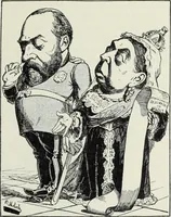 An illustration from Europas Fürsten im Sittenspiegel der Karikatur, mit 468 Textillustrationen und 72 farbigen Kunstblättern nach seltenen und amüsanten Karikaturen, aus allen Ländern und Zeitepochen (1908)