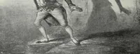 An illustration from Europas Fürsten im Sittenspiegel der Karikatur, mit 468 Textillustrationen und 72 farbigen Kunstblättern nach seltenen und amüsanten Karikaturen, aus allen Ländern und Zeitepochen (1908)