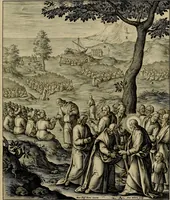 An illustration from Evangelicae historiae imagines : ex ordine euangeliorum, quae toto anno in missae sacrificio recitantur, in ordinem temporis vitae Christi digestae (1593)