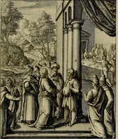 Picture 53 of 161 from Evangelicae historiae imagines : ex ordine euangeliorum, quae toto anno in missae sacrificio recitantur, in ordinem temporis vitae Christi digestae (1593), leaf 110