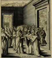 An illustration from Evangelicae historiae imagines : ex ordine euangeliorum, quae toto anno in missae sacrificio recitantur, in ordinem temporis vitae Christi digestae (1593)