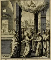An illustration from Evangelicae historiae imagines : ex ordine euangeliorum, quae toto anno in missae sacrificio recitantur, in ordinem temporis vitae Christi digestae (1593)