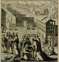 An illustration from Evangelicae historiae imagines : ex ordine euangeliorum, quae toto anno in missae sacrificio recitantur, in ordinem temporis vitae Christi digestae (1593)