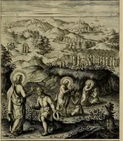 An illustration from Evangelicae historiae imagines : ex ordine euangeliorum, quae toto anno in missae sacrificio recitantur, in ordinem temporis vitae Christi digestae (1593)