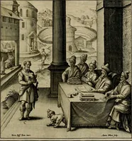 An illustration from Evangelicae historiae imagines : ex ordine euangeliorum, quae toto anno in missae sacrificio recitantur, in ordinem temporis vitae Christi digestae (1593)