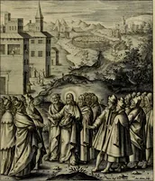 An illustration from Evangelicae historiae imagines : ex ordine euangeliorum, quae toto anno in missae sacrificio recitantur, in ordinem temporis vitae Christi digestae (1593)