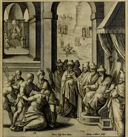 An illustration from Evangelicae historiae imagines : ex ordine euangeliorum, quae toto anno in missae sacrificio recitantur, in ordinem temporis vitae Christi digestae (1593)