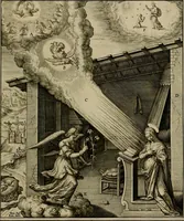 An illustration from Evangelicae historiae imagines : ex ordine euangeliorum, quae toto anno in missae sacrificio recitantur, in ordinem temporis vitae Christi digestae (1593)