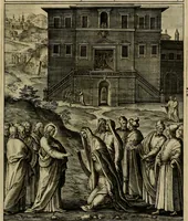 An illustration from Evangelicae historiae imagines : ex ordine euangeliorum, quae toto anno in missae sacrificio recitantur, in ordinem temporis vitae Christi digestae (1593)