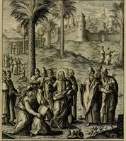 An illustration from Evangelicae historiae imagines : ex ordine euangeliorum, quae toto anno in missae sacrificio recitantur, in ordinem temporis vitae Christi digestae (1593)