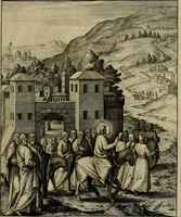 An illustration from Evangelicae historiae imagines : ex ordine euangeliorum, quae toto anno in missae sacrificio recitantur, in ordinem temporis vitae Christi digestae (1593)