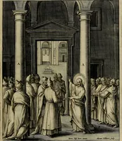 An illustration from Evangelicae historiae imagines : ex ordine euangeliorum, quae toto anno in missae sacrificio recitantur, in ordinem temporis vitae Christi digestae (1593)
