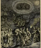 An illustration from Evangelicae historiae imagines : ex ordine euangeliorum, quae toto anno in missae sacrificio recitantur, in ordinem temporis vitae Christi digestae (1593)