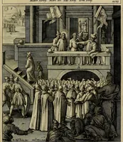 An illustration from Evangelicae historiae imagines : ex ordine euangeliorum, quae toto anno in missae sacrificio recitantur, in ordinem temporis vitae Christi digestae (1593)