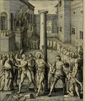 An illustration from Evangelicae historiae imagines : ex ordine euangeliorum, quae toto anno in missae sacrificio recitantur, in ordinem temporis vitae Christi digestae (1593)