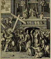 An illustration from Evangelicae historiae imagines : ex ordine euangeliorum, quae toto anno in missae sacrificio recitantur, in ordinem temporis vitae Christi digestae (1593)