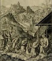 Picture 12 of 161 from Evangelicae historiae imagines : ex ordine euangeliorum, quae toto anno in missae sacrificio recitantur, in ordinem temporis vitae Christi digestae (1593), leaf 28