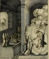 Picture 142 of 161 from Evangelicae historiae imagines : ex ordine euangeliorum, quae toto anno in missae sacrificio recitantur, in ordinem temporis vitae Christi digestae (1593), leaf 284