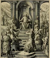 An illustration from Evangelicae historiae imagines : ex ordine euangeliorum, quae toto anno in missae sacrificio recitantur, in ordinem temporis vitae Christi digestae (1593)