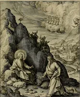 An illustration from Evangelicae historiae imagines : ex ordine euangeliorum, quae toto anno in missae sacrificio recitantur, in ordinem temporis vitae Christi digestae (1593)