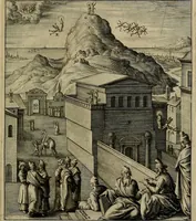 An illustration from Evangelicae historiae imagines : ex ordine euangeliorum, quae toto anno in missae sacrificio recitantur, in ordinem temporis vitae Christi digestae (1593)