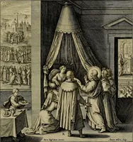 An illustration from Evangelicae historiae imagines : ex ordine euangeliorum, quae toto anno in missae sacrificio recitantur, in ordinem temporis vitae Christi digestae (1593)