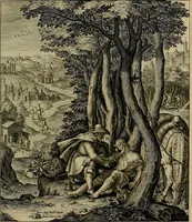 An illustration from Evangelicae historiae imagines : ex ordine euangeliorum, quae toto anno in missae sacrificio recitantur, in ordinem temporis vitae Christi digestae (1593)